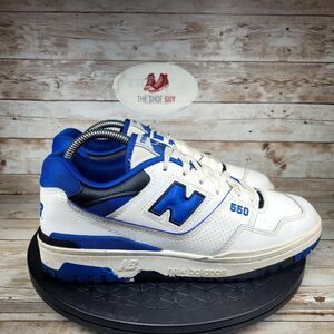 New Balance 550 Sneakers Men's Size 8 White/Blue Low-Top Athletic Walking Shoes